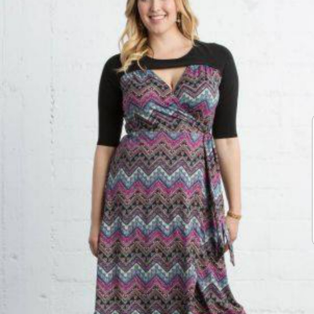 Aztec wrap dress